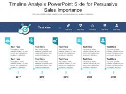 Timeline analysis powerpoint slide for persuasive sales importance infographic template