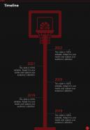 Timeline Basketball Sponsorship Proposal One Pager Sample Example Document