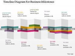 Timeline diagram for business milestones flat powerpoint design