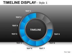 Timeline display 1 powerpoint presentation slides db