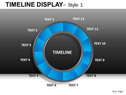 Timeline display 1 powerpoint presentation slides db