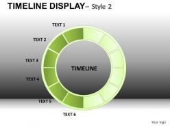 Timeline display 2 powerpoint presentation slides db