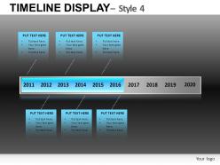 Timeline display 4 powerpoint presentation slides db