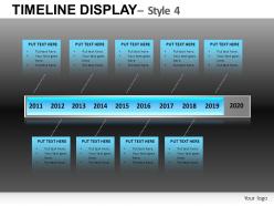 Timeline display 4 powerpoint presentation slides db