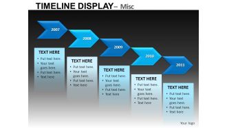 Timeline display misc powerpoint presentation slides db