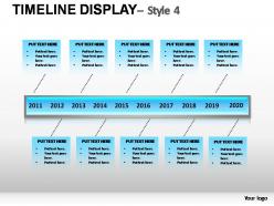 Timeline display style 4 powerpoint presentation slides