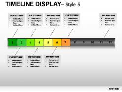 Timeline display style 5 powerpoint presentation slides
