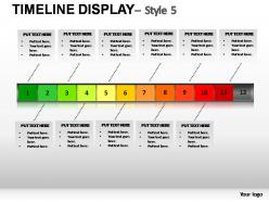 Timeline display style 5 powerpoint presentation slides