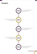 Timeline Entertainment Project Proposal One Pager Sample Example Document