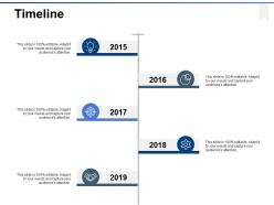 Timeline five year process ppt powerpoint presentation gallery influencers