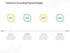 Timeline for accounting proposal template 2017 to 2020 ppt pwerpoint presentatio slides