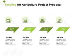 Timeline for agriculture project proposal ppt powerpoint presentation format