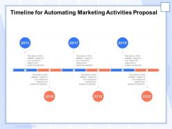 Timeline For Automating Marketing Activities Proposal Ppt Example File