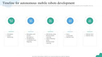 Timeline For Autonomous Mobile Robots Development Autonomous Mobile Robots It