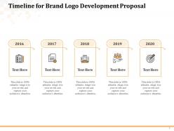 Timeline for brand logo development proposal ppt powerpoint presentation gallery