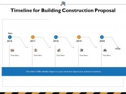 Timeline for building construction proposal ppt powerpoint presentation show elements