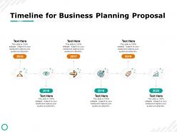 Timeline for business planning proposal 2015 to 2020 ppt presentation visual aids example 2015