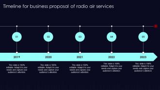 Timeline For Business Proposal Of Radio Air Services Ppt Professional Graphics Example