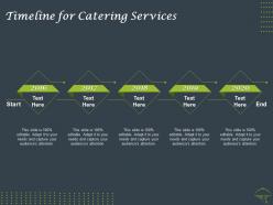 Timeline for catering services 2016 to 2020 ppt powerpoint presentation gallery demonstration