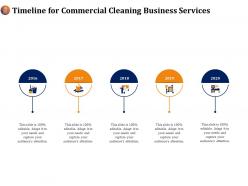 Timeline for commercial cleaning business services ppt outline