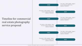 Timeline For Commercial Real Estate Photography Service Proposal