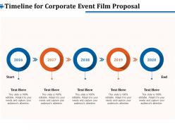 Timeline For Corporate Event Film Proposal Ppt Gallery