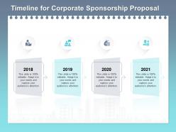Timeline for corporate sponsorship proposal ppt powerpoint presentation outfit