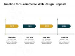 Timeline for e commerce web design proposal 2017 to 2020 years ppt powerpoint presentation styles