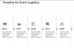 Timeline for event logistics ppt powerpoint presentation infographic template design ideas
