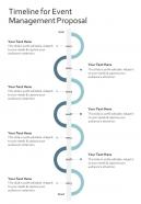 Timeline For Event Management Proposal One Pager Sample Example Document