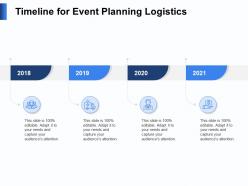 Timeline for event planning logistics n126 ppt powerpoint presentation file layout