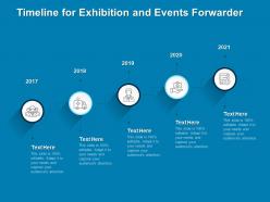 Timeline for exhibition and events forwarder 2017 to 2021 ppt powerpoint presentation graphics