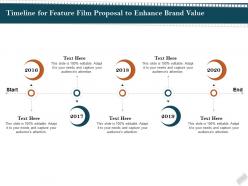 Timeline for feature film proposal to enhance brand value ppt templates