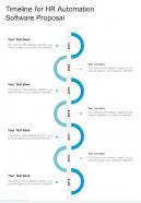 Timeline For HR Automation Software Proposal One Pager Sample Example Document