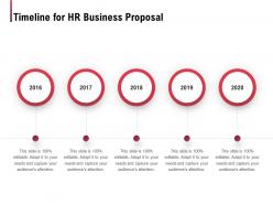 Timeline for hr business proposal ppt powerpoint presentation infographic