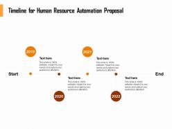 Timeline for human resource automation proposal ppt topics