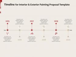Timeline for interior and exterior painting proposal template ppt powerpoint presentation