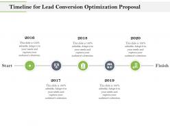 Timeline for lead conversion optimization proposal ppt file format ideas