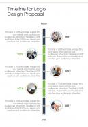 Timeline For Logo Design Proposal One Pager Sample Example Document