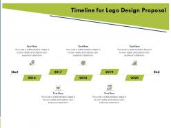 Timeline for logo design proposal ppt powerpoint presentation gallery show
