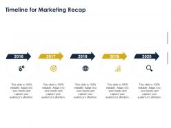 Timeline For Marketing Recap 2016 To 2020 Ppt Powerpoint Presentation Styles Guide