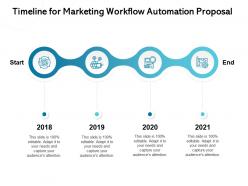 Timeline For Marketing Workflow Automation Proposal 2018 To 2021 Years Ppt Powerpoint Presentation Rules