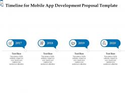 Timeline for mobile app development proposal template ppt powerpoint presentation slides