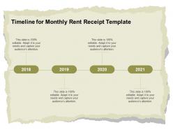 Timeline For Monthly Rent Receipt Template Ppt Powerpoint Presentation Pictures Graphics