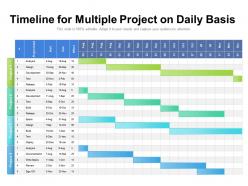 Timeline for multiple project on daily basis