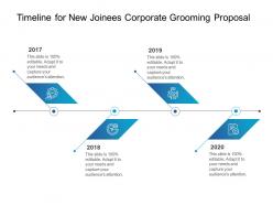 Timeline for new joinees corporate grooming proposal ppt powerpoint graphic image
