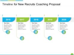 Timeline for new recruits coaching proposal ppt powerpoint presentation portfolio master slide