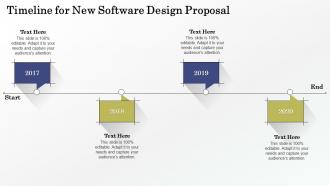 Timeline for new software design proposal ppt slides show
