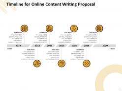Timeline for online content writing proposal ppt powerpoint presentation deck