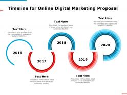 Timeline for online digital marketing proposal ppt powerpoint presentation visual aids slides
